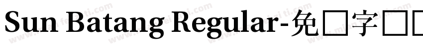 Sun Batang Regular字体转换
